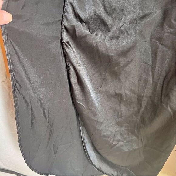 BB Dakota Women's Size 2XL Black Open Wide Leg Pants Elastic Waistband Flowy - Picture 2 of 8